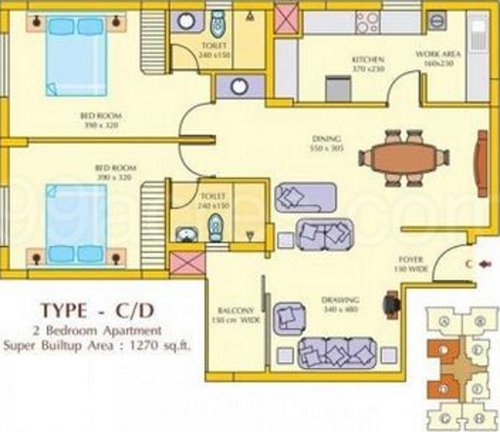 ABAD Sunshine Court (2BHK+2T (1,270 sq ft) 1270 sq ft) ABAD Sunshine Court (2BHK+2T (1,270 sq ft) 1270 sq ft)