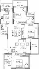 SNN Raj Serenity Phase 2 (3BHK+3T (1,550 sq ft) 1550 sq ft) SNN Raj Serenity Phase 2 (3BHK+3T (1,550 sq ft) 1550 sq ft)