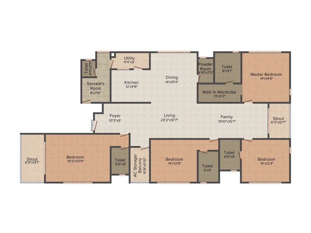 Brigade No 7 (4BHK+4T (3,520 sq ft) 3520 sq ft)