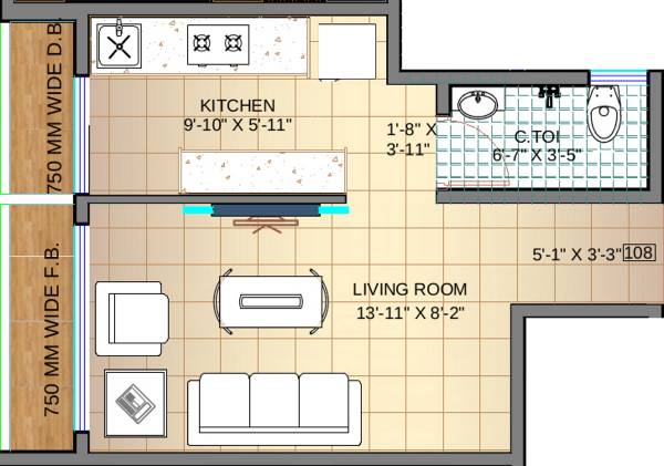 Jet Samarth Residency (1BHK+1T (430 sq ft) 430 sq ft) Jet Samarth Residency (1BHK+1T (430 sq ft) 430 sq ft)
