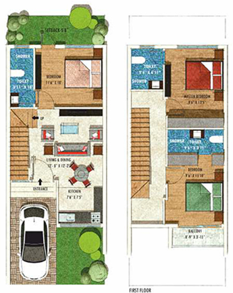 Phoenix The Commune Villas (3BHK+3T (1,234 sq ft) 1234 sq ft)