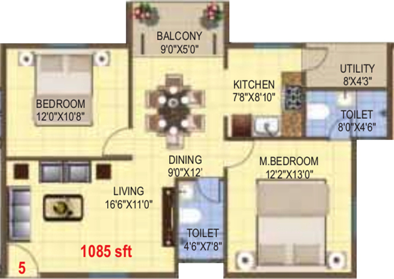 Ravoos Developers Temple Bells (2BHK+2T (1,085 sq ft) 1085 sq ft) Ravoos Developers Temple Bells (2BHK+2T (1,085 sq ft) 1085 sq ft)