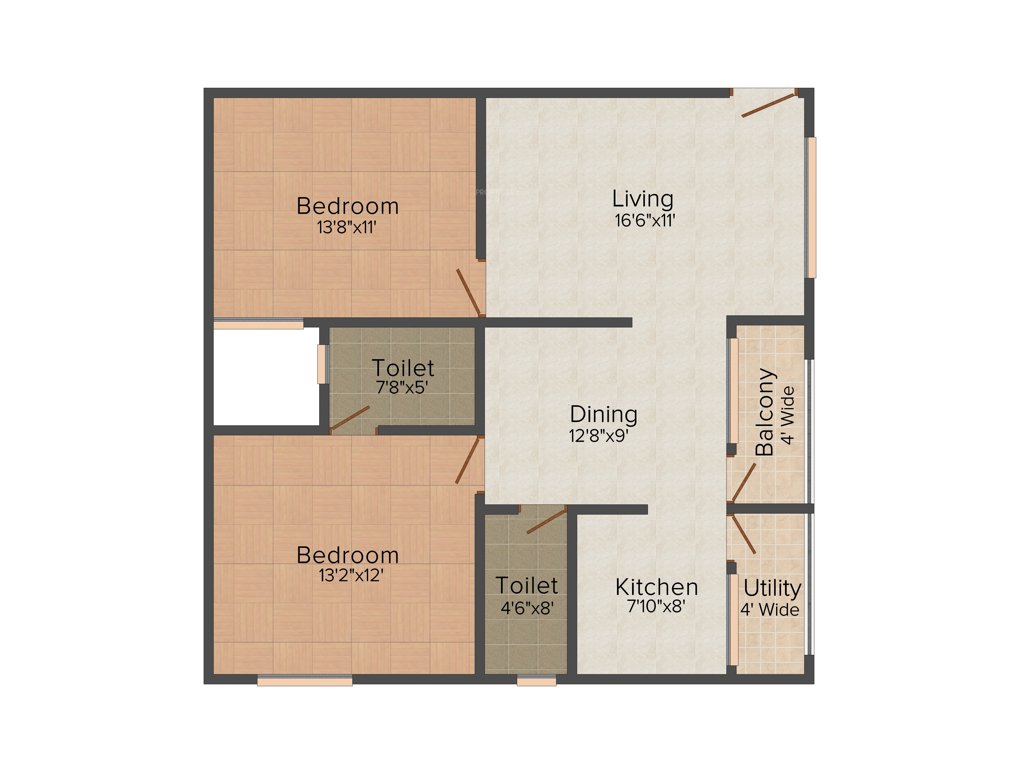 Someshwara Arcade (2BHK+2T (1,133 sq ft) 1133 sq ft)