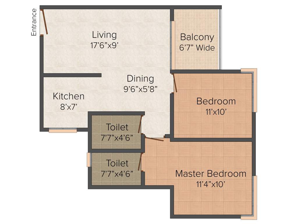 Sipani Jardin (2BHK+2T (835 sq ft) 835 sq ft)