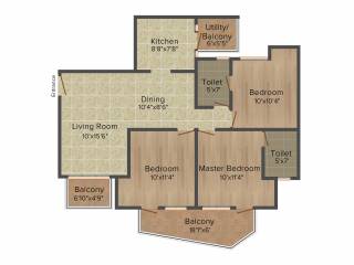 Sare Sports Parc (3BHK+2T (1,295 sq ft) 1295 sq ft)