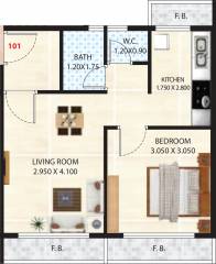 Kohinoor Tarique Paradise (1BHK+1T (680 sq ft) 680 sq ft) Kohinoor Tarique Paradise (1BHK+1T (680 sq ft) 680 sq ft)