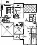 Trimurti Group Blue Heaven Floor Plan (1BHK+1T (714 sq ft) 714 sq ft)