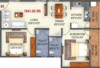 SLV Lavender (2BHK+2T (1,041 sq ft) 1041 sq ft) SLV Lavender (2BHK+2T (1,041 sq ft) 1041 sq ft)