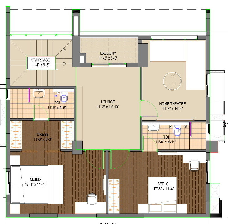 Upper Level Duplex Plan golfedge residences Floor Plan Upper Level Duplex Plan