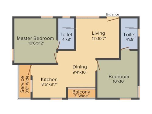 Whitestone Veroso (2BHK+2T (1,000 sq ft) 1000 sq ft) Whitestone Veroso (2BHK+2T (1,000 sq ft) 1000 sq ft)