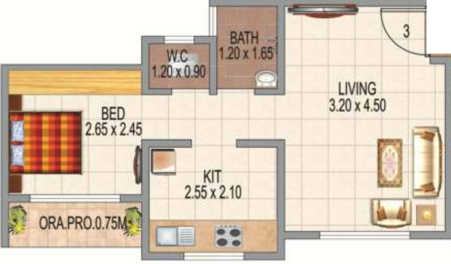 GBK Vishwajeet Edge (1BHK+1T (599 sq ft) 599 sq ft) GBK Vishwajeet Edge (1BHK+1T (599 sq ft) 599 sq ft)
