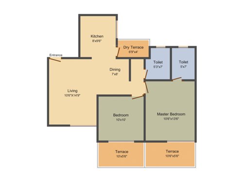 SSD Sai Arcade (2BHK+2T (1,010 sq ft) 1010 sq ft)