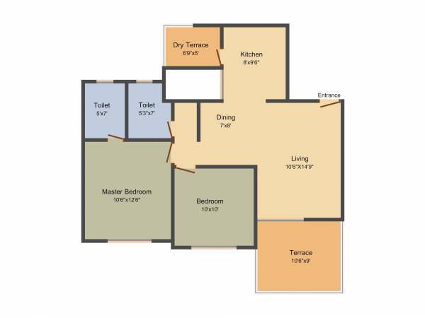 SSD Sai Arcade (2BHK+2T (1,077 sq ft) 1077 sq ft)