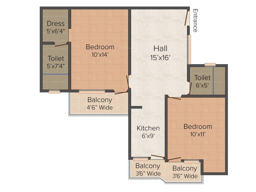 Sheetalnath Paradise (2BHK+2T (1,025 sq ft) 1025 sq ft)