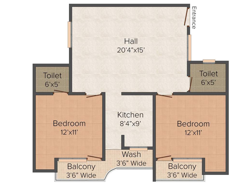 Sheetalnath Paradise (2BHK+2T (1,225 sq ft) 1225 sq ft)