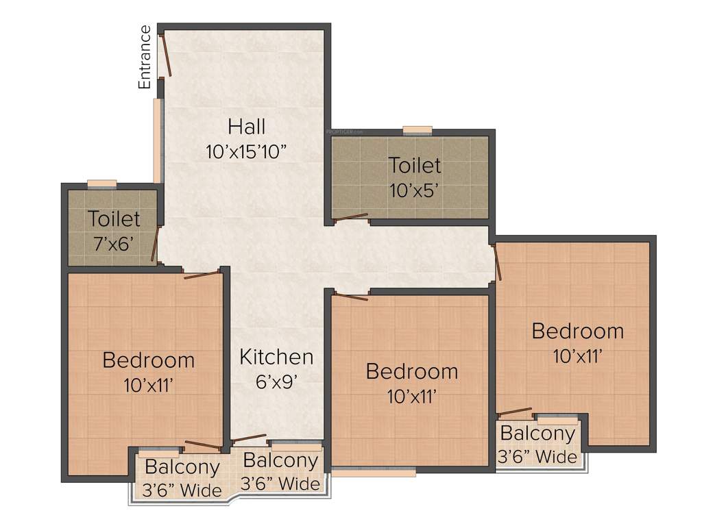 Sheetalnath Paradise (3BHK+3T (1,175 sq ft) 1175 sq ft)