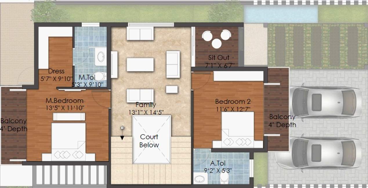 Casagrand Luxus (4BHK+4T (2,465 sq ft) 2465 sq ft)