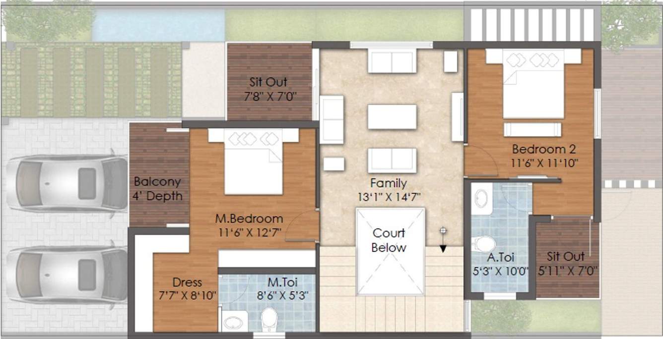 Casagrand Luxus (4BHK+4T (2,500 sq ft) 2500 sq ft)