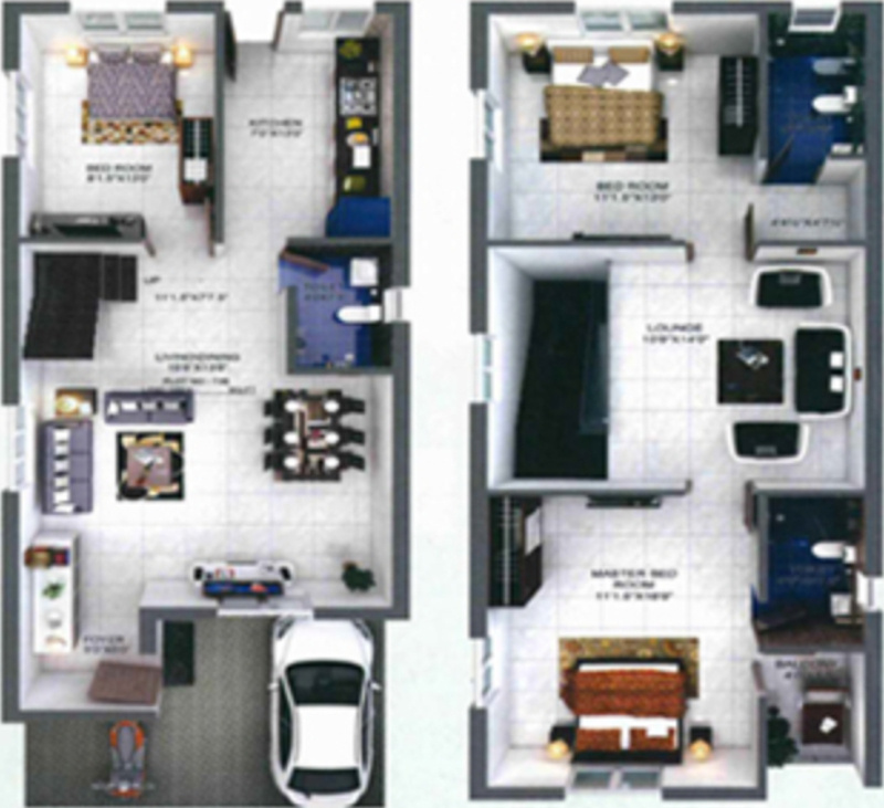 SB Royal Castle (3BHK+3T (1,270 sq ft) 1270 sq ft)