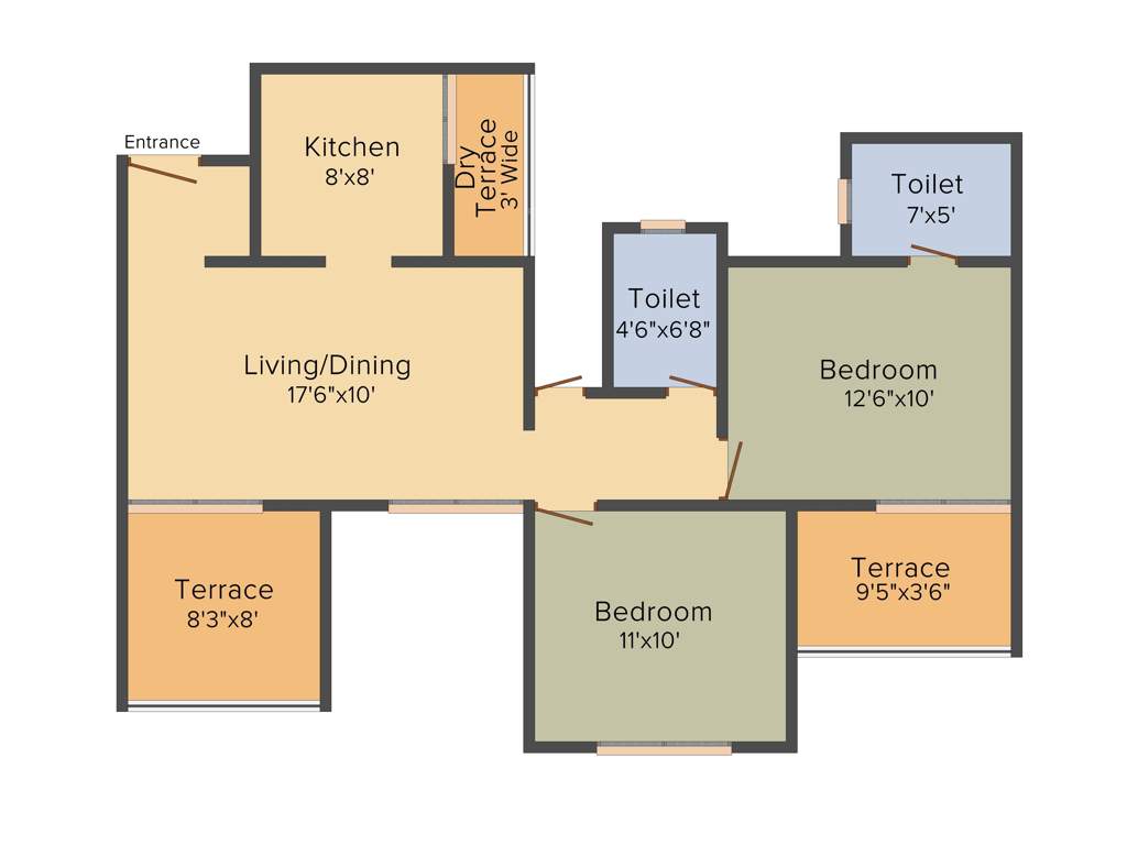 Sai La Molesa (2BHK+2T (1,008 sq ft) 1008 sq ft)