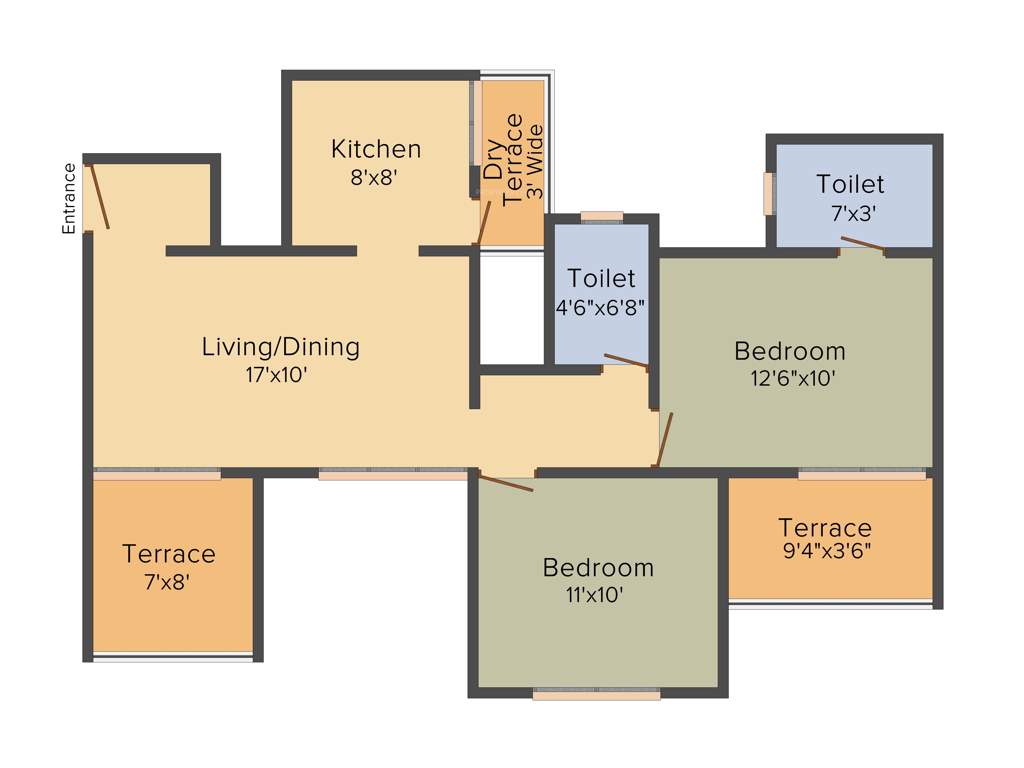Sai La Molesa (2BHK+2T (996 sq ft) 996 sq ft)