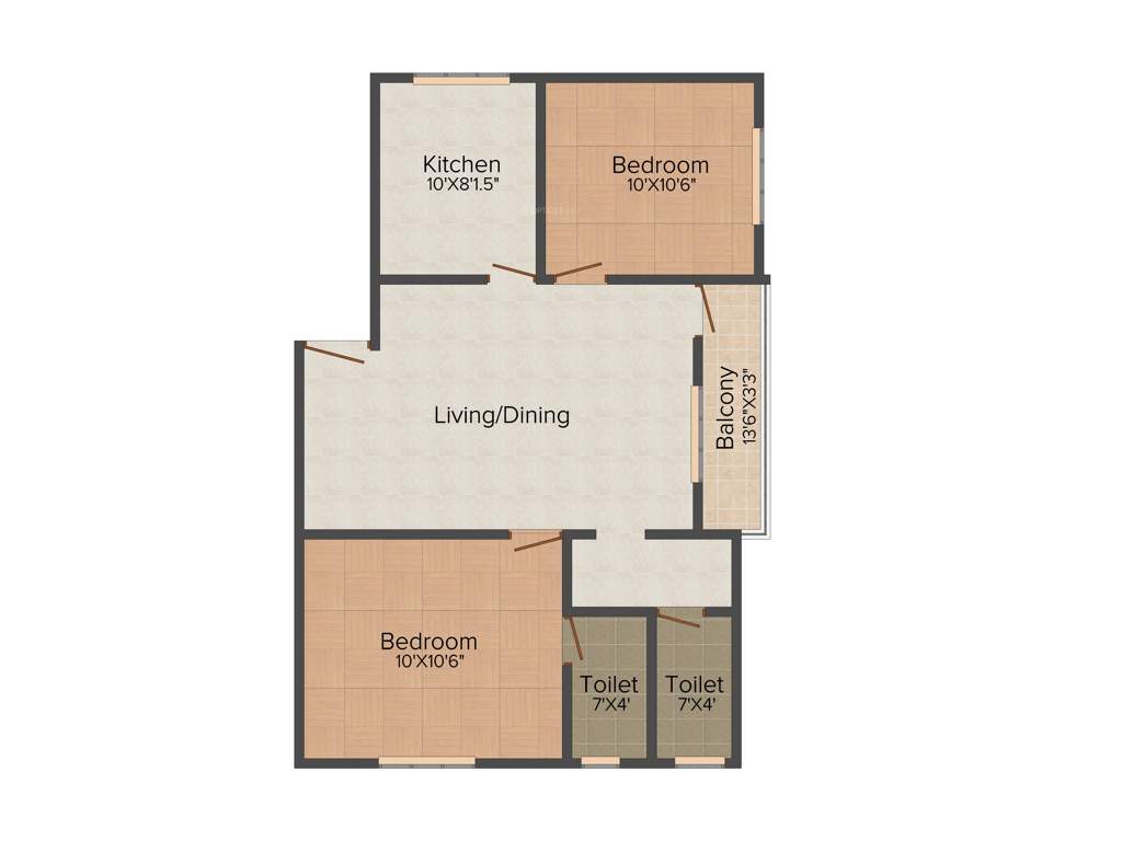 Anandaguru Sahasra Enclave (2BHK+2T (972 sq ft) 972 sq ft)