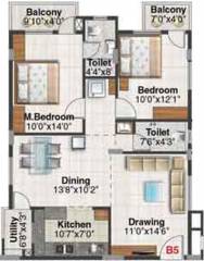 Balaji Casa Blanca (2BHK+2T (1,758 sq ft) 1758 sq ft) Balaji Casa Blanca (2BHK+2T (1,758 sq ft) 1758 sq ft)