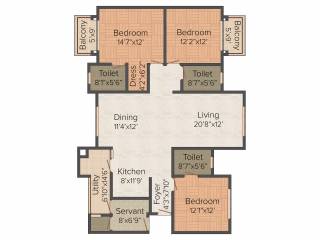 Pashmina Waterfront (3BHK+3T (2,059 sq ft) 2059 sq ft)