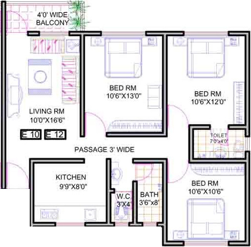 Sanjay Vaishnavi Complex (3BHK+2T (1,002 sq ft) 1002 sq ft) Sanjay Vaishnavi Complex (3BHK+2T (1,002 sq ft) 1002 sq ft)