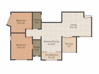 Rainbow Revell Orchid (2BHK+2T (1,050 sq ft) 1050 sq ft) Rainbow Revell Orchid (2BHK+2T (1,050 sq ft) 1050 sq ft)