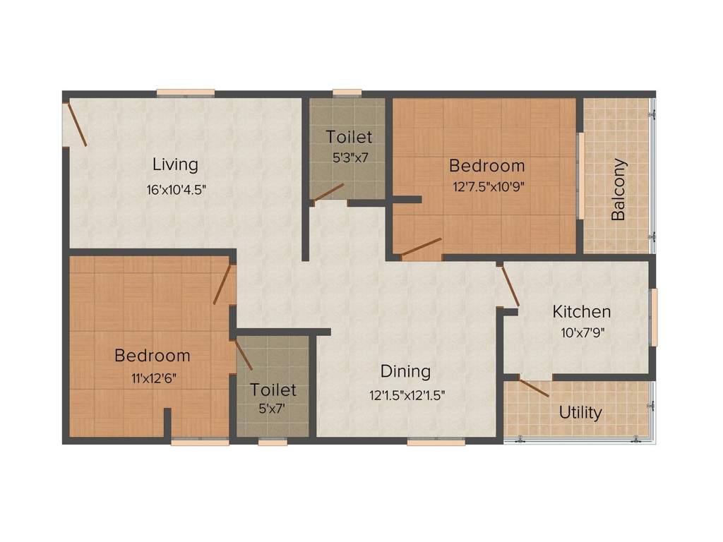 Jai Sri Devi Lavender (2BHK+2T (1,260 sq ft) 1260 sq ft)