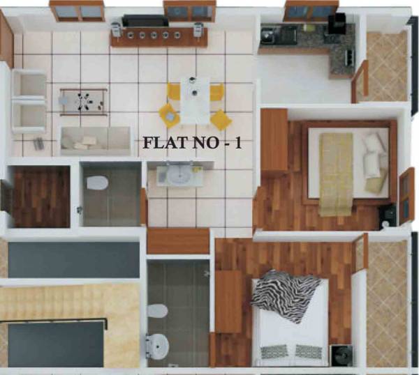 RV Shelters Rayara Kirana (2BHK+2T (1,050 sq ft) 1050 sq ft)