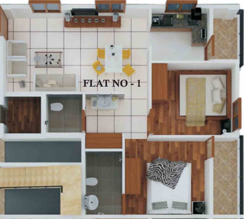 RV Shelters Rayara Kirana (2BHK+2T (1,050 sq ft) 1050 sq ft)