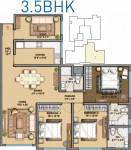 Bharat Optimus (3BHK+3T (1,850 sq ft)   Study Room 1850 sq ft)