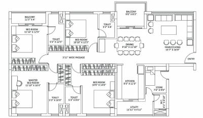 Srijan The Address (4BHK+4T (2,734 sq ft) Servant Room 2734 sq ft) Srijan The Address (4BHK+4T (2,734 sq ft) Servant Room 2734 sq ft)