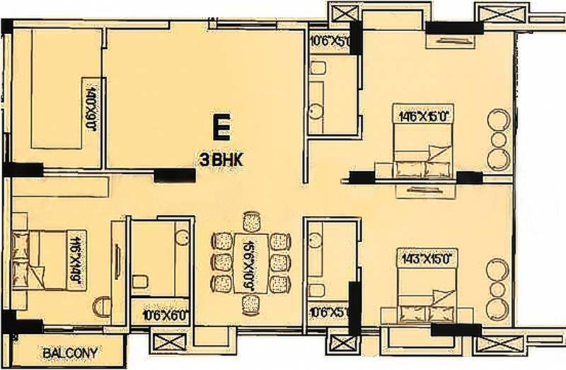 PS Zen (3BHK+3T (2,237 sq ft) 2237 sq ft)