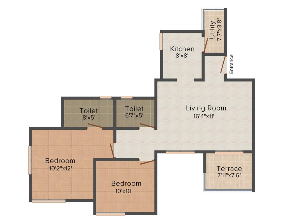 Anushree Astral Residency (2BHK+2T (917 sq ft) 917 sq ft)