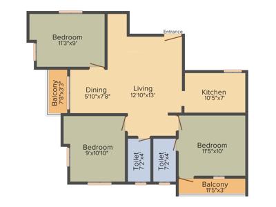 Naaghappa Sapphire (3BHK+2T (1,071 sq ft) 1071 sq ft) Naaghappa Sapphire (3BHK+2T (1,071 sq ft) 1071 sq ft)