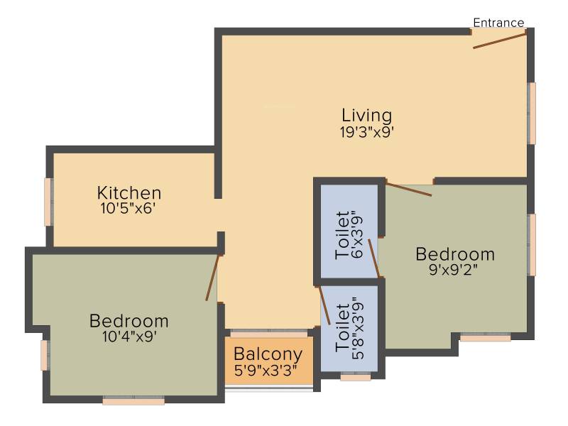 Naaghappa Sapphire (2BHK+2T (756 sq ft) 756 sq ft)