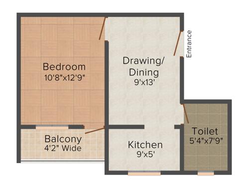 Shreya Bijoyalex Residency (1BHK+1T (611 sq ft) 611 sq ft)