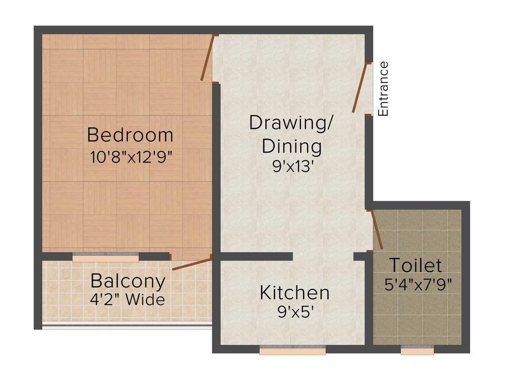 Shreya Bijoyalex Residency (1BHK+1T (611 sq ft) 611 sq ft)