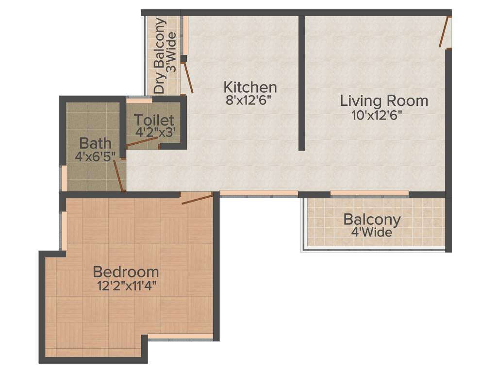 Pushkar Snehangan (1BHK+1T (576 sq ft) 576 sq ft)
