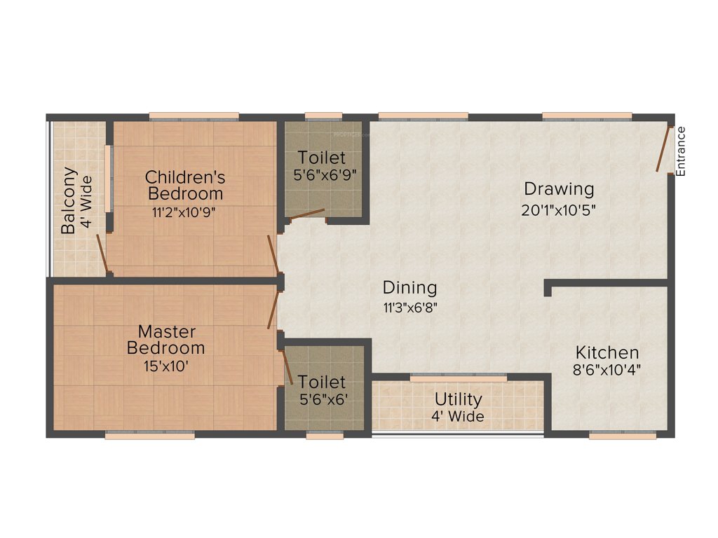 Tetra Green Planet (2BHK+2T (1,155 sq ft) 1155 sq ft)