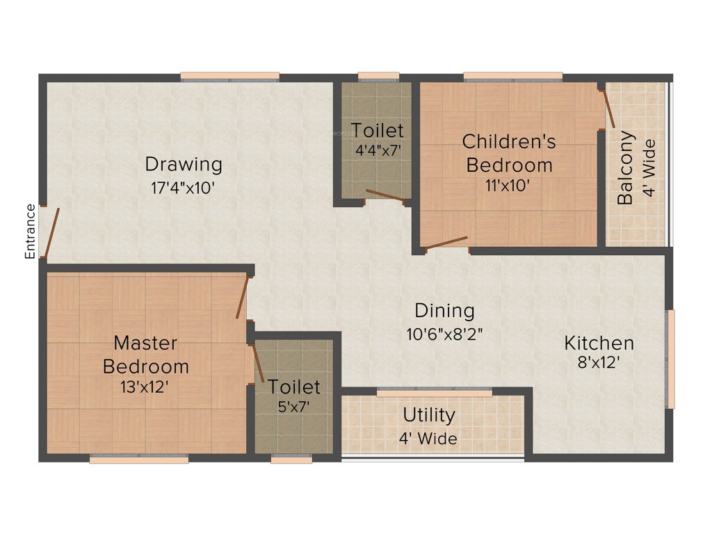 Tetra Green Planet (2BHK+2T (1,122 sq ft) 1122 sq ft)
