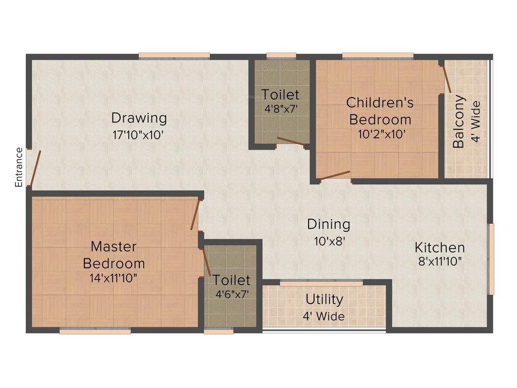 Tetra Green Planet (2BHK+2T (1,100 sq ft) 1100 sq ft)