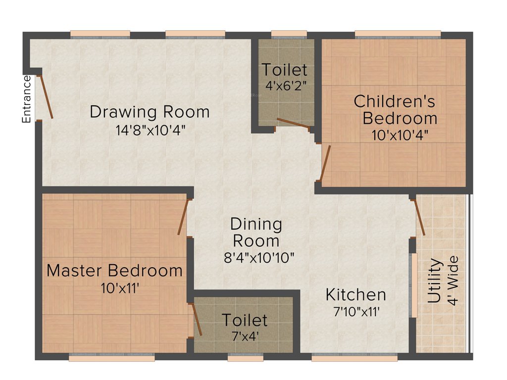 Tetra Green Planet (2BHK+2T (866 sq ft) 866 sq ft)