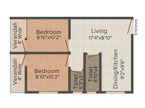 RBM Valley (2BHK+2T (900 sq ft) 900 sq ft)