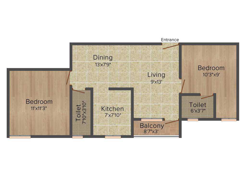 Opera Opera Fortune (2BHK+2T (839 sq ft) 839 sq ft)