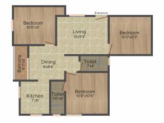 Opera Opera Fortune (3BHK+3T (1,015 sq ft) 1015 sq ft)