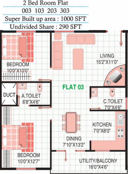 RV Alpha Residency (2BHK+2T (1,000 sq ft) 1000 sq ft) RV Alpha Residency (2BHK+2T (1,000 sq ft) 1000 sq ft)